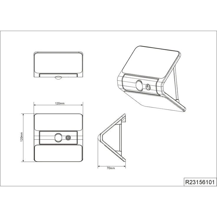 Solar Wandleuchte OLINDA außen mit Bewegungsmelder, Breite 12cm – Bild 13