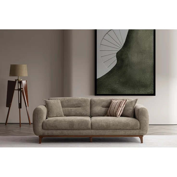 Sitzgruppe/Sofa Set - Wohnzimmergarnitur "Banksia" 3+3+1-Beige – Bild 4