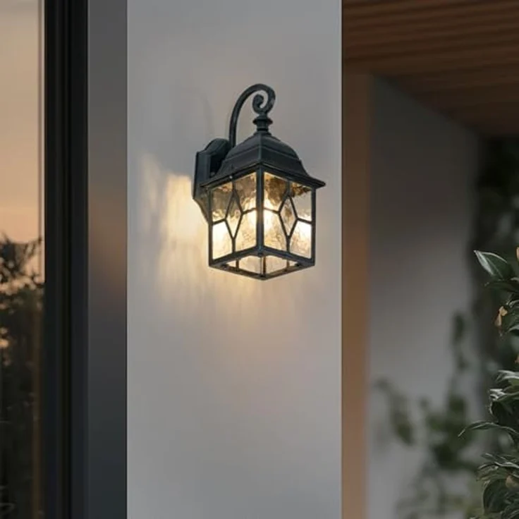 Qazqa Außen-Wandleuchte London, ohne Leuchtmittel, E27, Grün, Landhaus, Aluminium, 1-flammig – Bild 2