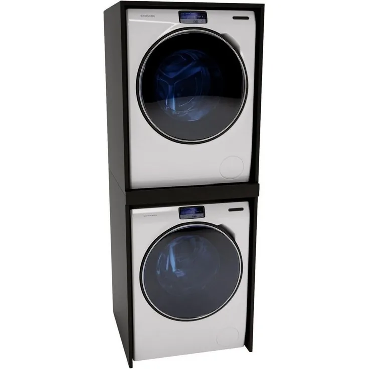 CraftPAK Waschmaschinenumbauschrank Waschmaschinenschrank für Waschmaschine & Wäschetrockner (B 66cm x H 180cm x T 65 cm/ T 51,2 cm) Umbauschrank für Bad, in zwei verschiedenen Tiefengrößen