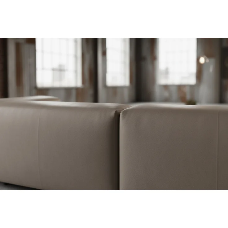 KAWOLA Sofa CELESTE 4-Sitzer Lederfaserstoff anthrazit 72 x 114 x 302 cm – Bild 6