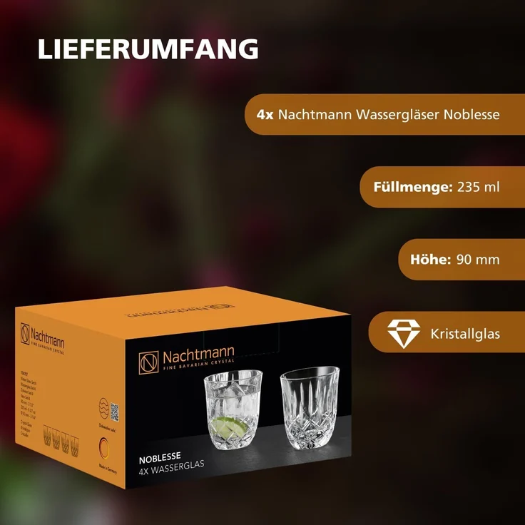 NACHTMANN 106707 NOBLESSE Wasserglas 4er Set – Bild 6