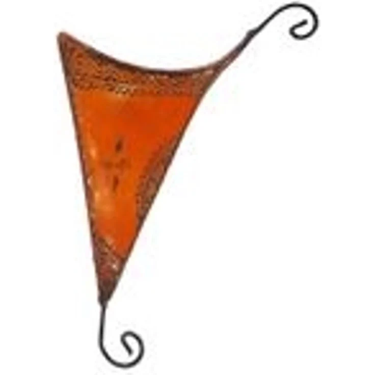 Marokkanische Leder Wandlampe Mouna Rot – Bild 15