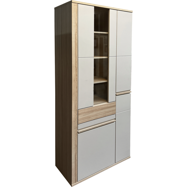 OSLO OS2 Vitrine mit Schublade in Cashmere/Riva, 78 x 200 x 38 cm – Bild 4
