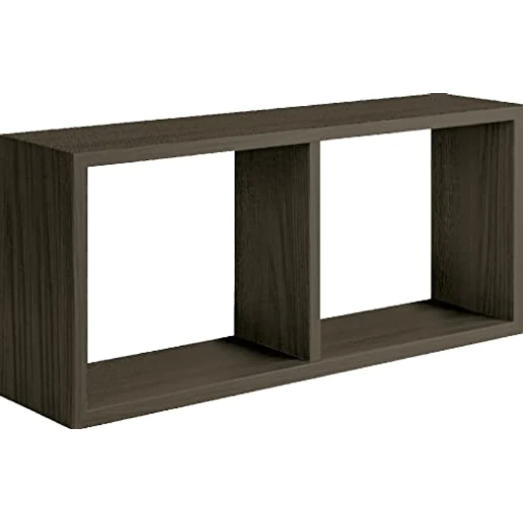 Homemania HOMSAN_049 Regal Morgana, Wanddekoration, Schlafzimmer, Büro-MDF, dunkle Eiche, 70 x 30 x 15,5 – Bild 2