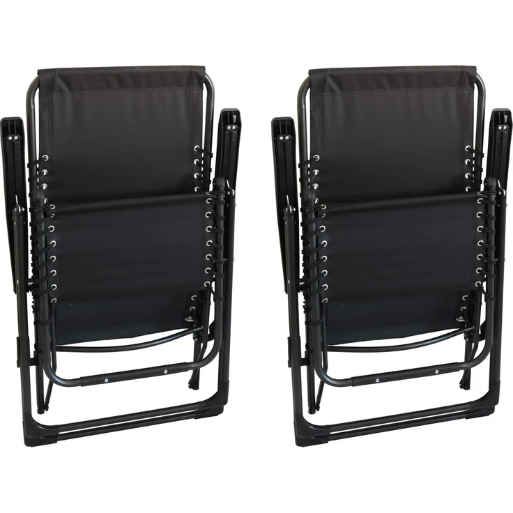 Kynast 2 x Garten Relax Liegestuhl Kopfkissen Black Klappstuhl mit Kopfpolster – Bild 5