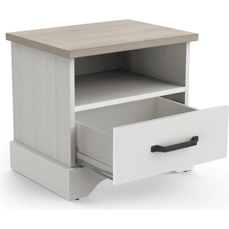 Calicosy 'COTTAGE' Nachttisch mit 1 Schublade und 1 Fächer, weiß, Cottage - Weiß – Bild 8