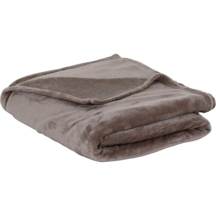 Kuscheldecke REMO, taupe ca. 180cm x 220cm