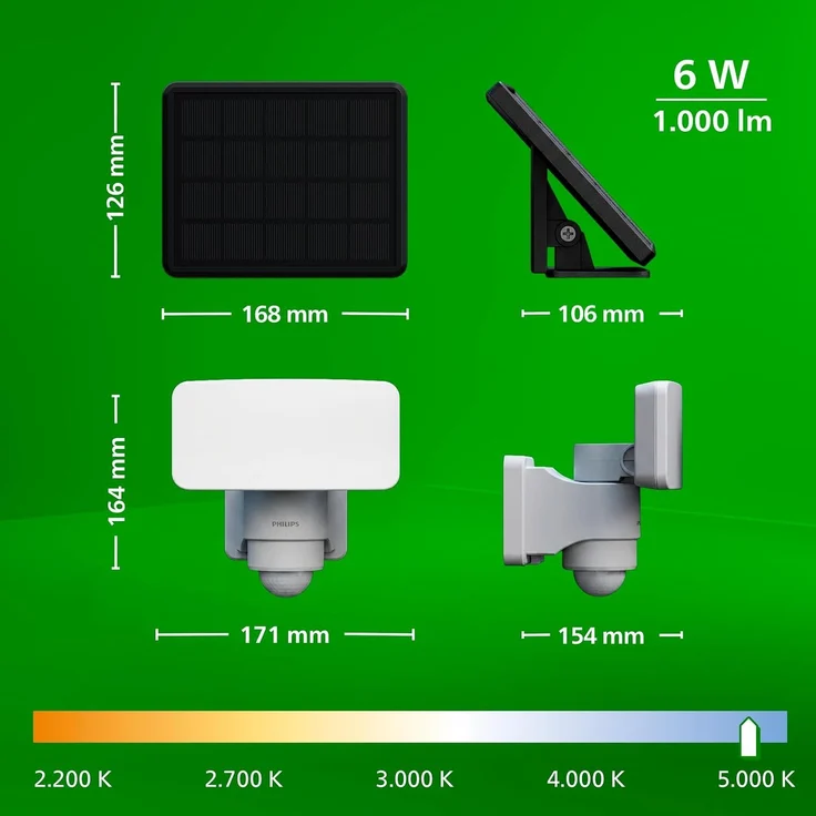 Philips Solar Wandleuchte Tylus 18,5 x 21,5 x 17 cm kaltweiß – Bild 8