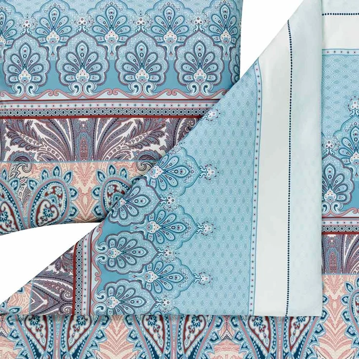 Estella Interlock Jersey Bettwäsche Carmen 6548-630 bleu 135x200 – Bild 4