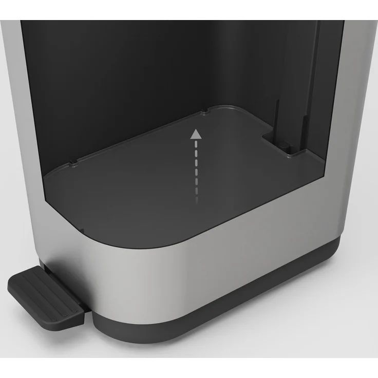 Rotho Treteimer Ribo 35 L weiß grau Mülleimer – Bild 7