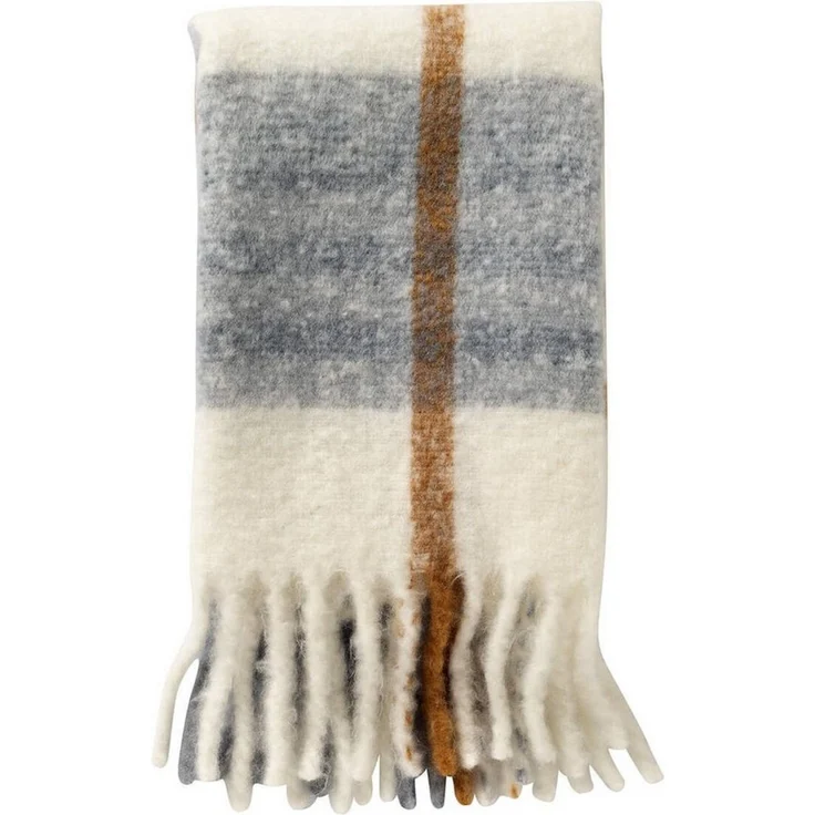 Plaid 'Jamie' 130 x 170 cm Sterling Blue - Blau, Dutch Decor, Fransen, Wolle – Bild 1