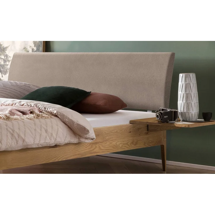 Hasena Massivholzbett Sestola Wildeiche mit Kopfteil 200x200 cm, Komforthöhe 25 cm – Lounge – Bild 3