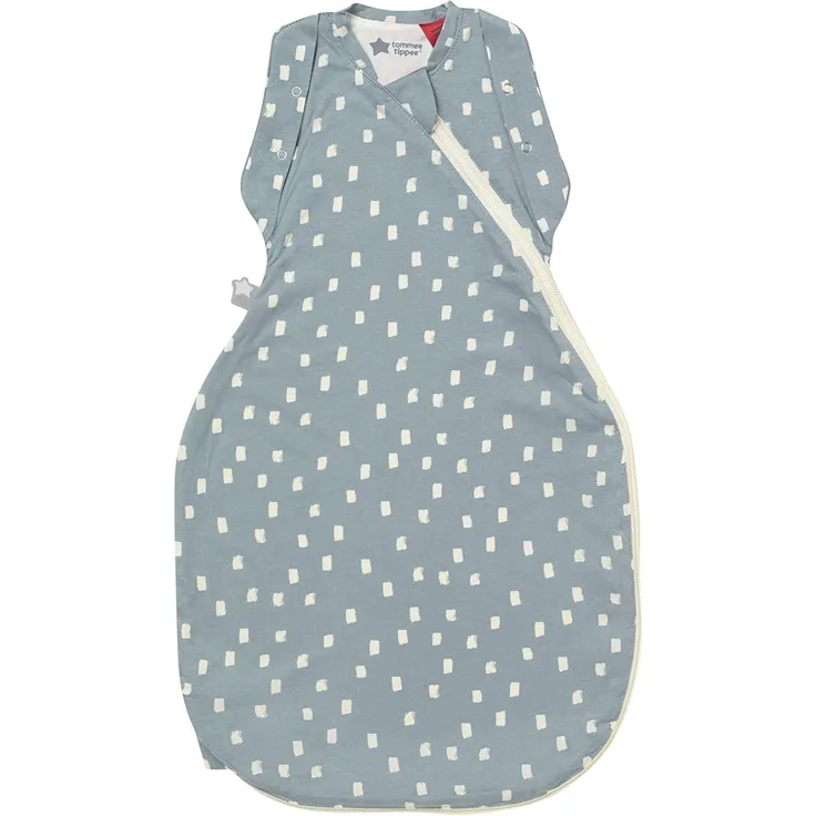 Tommee Tippee Baby Schlafsack für Neugeborene, Der Original Grobag Wickelsack, Hüftgesundes Design, weicher Bambus-reicher Stoff, 0-3m, 1. 0 TOG, Soft Navy Speckle