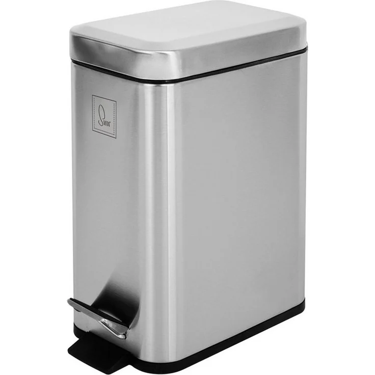 SVITA Mülleimer STM5, Treteimer, Kosmetikeimer, Softclose-Funktion, 5L, Edelstahl, Silber – Bild 4