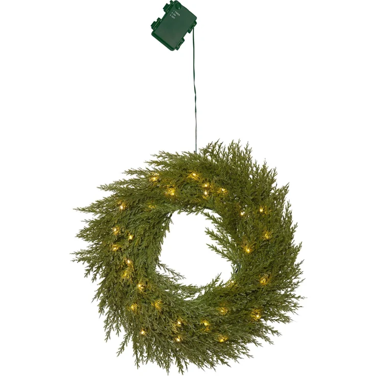 Tannenkranz Thuja mit Timer 30 LEDs Ø 45cm