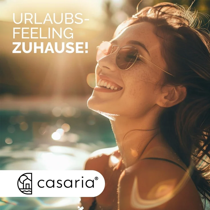 Casaria Gartenliege, Doppelliege Klapptisch Wetterfest 7-fach Höhenverstellbar Liegestuhl – Bild 7