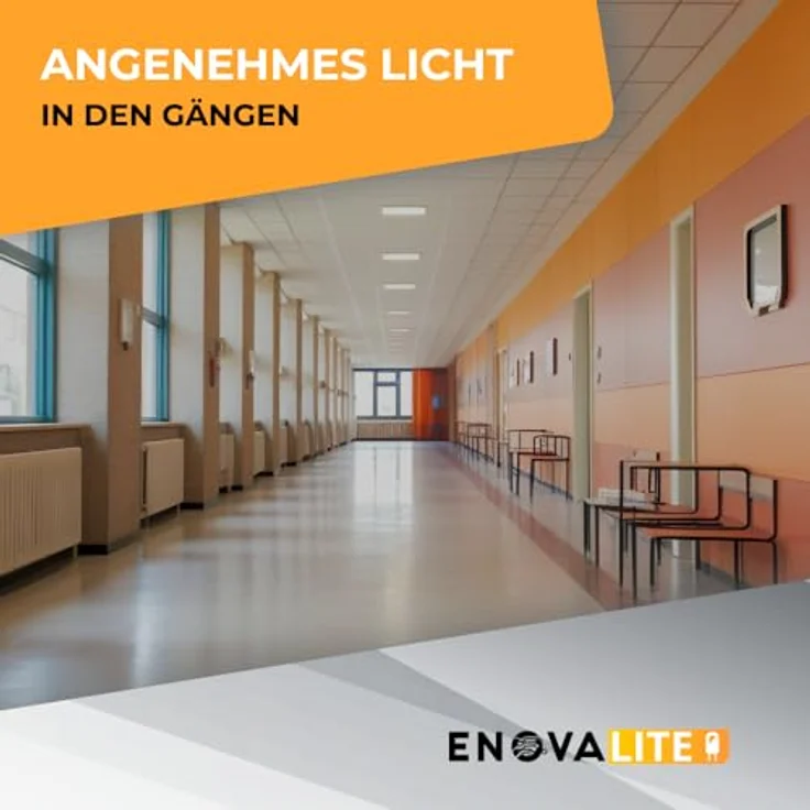 ENOVALITE LED Panel 4er Pack LED Panel, 62x62 cm, 36 W, 3600 lm, 6000 K, LED fest integriert, Tageslichtweiß, kaltweiß – Bild 11