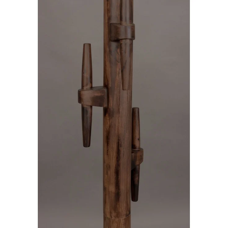DutchBone Garderobenständer Jakub Walnuss aus Mangoholz im 70er-Jahre-Design Braun 32x32x165 cm – Bild 3