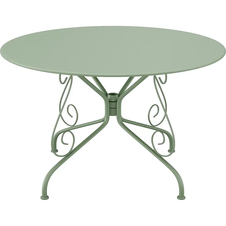 Vente-unique - GUERMANTES Gartenessgruppe Metall Grün - B 120 cm x H 74 cm x L 120 cm