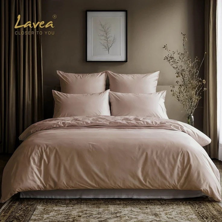 Lavea Bettwäsche Set, Bettbezug + Kissenbezug aus Baumwolle, Bettwäsche-Set, 2 teilig, für Kissen und Bettdecke, mit Reißverschluss, pflegeleicht – Bild 1
