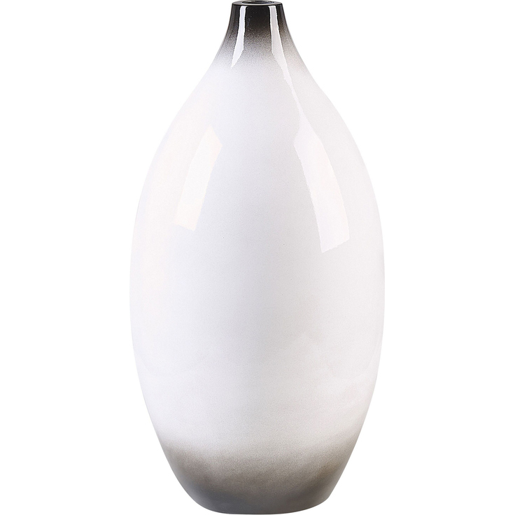 Dekovase BAEZA 46 cm Keramik Weiß