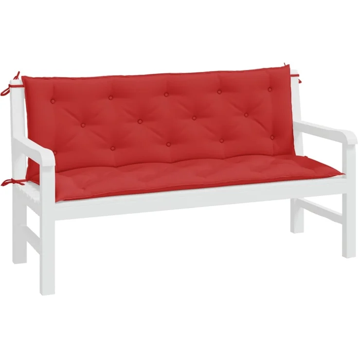 vidaXL Gartenbank-Auflagen 2 Stk. Rot 150x50x7 cm Oxford-Gewebe 361703 – Bild 3