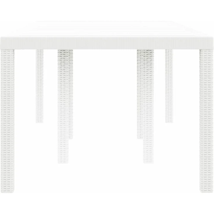 vidaXL Gartentisch Weiß 200 x 100 x 73 cm Poly-Rattan 871690 – Bild 5