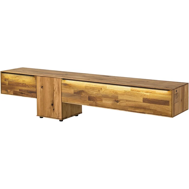 Lowboard Wildeiche 240x43x55 natur geölt WIEN #208 – Bild 1