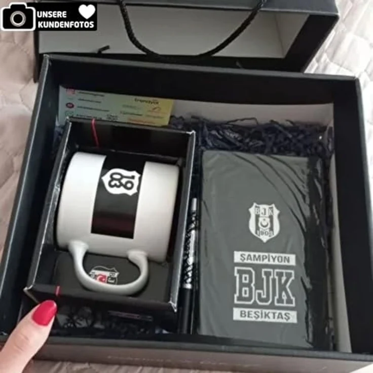 Jungengel Geschenkbox Besiktas Fan Carsi Lizenziert Kaffeetasse Kugelschreiber Notizbuch – Bild 7