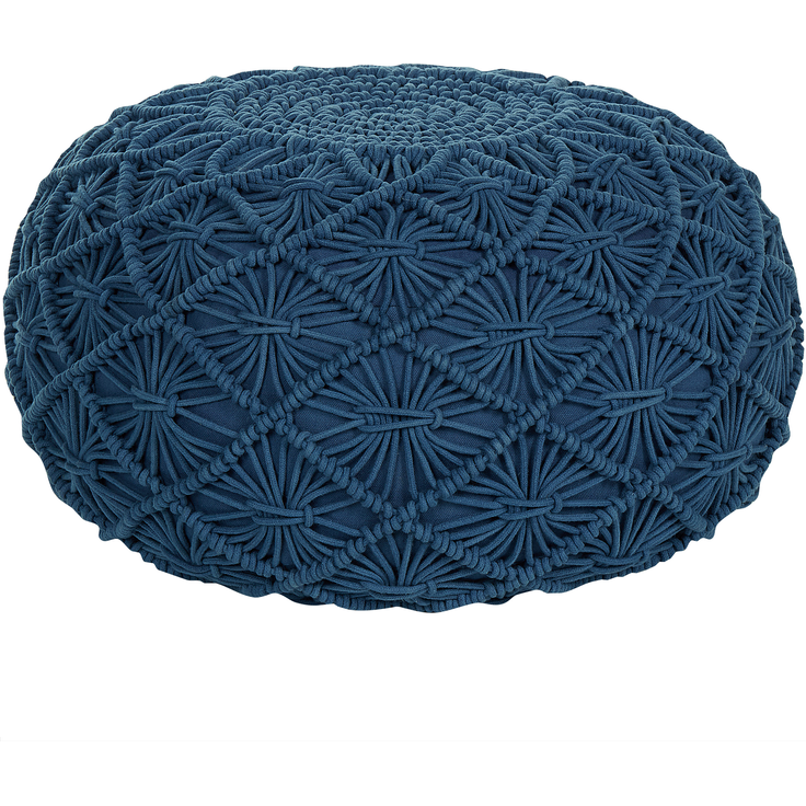 Pouf BERKANE Marineblau Baumwolle 50 cm 50 cm