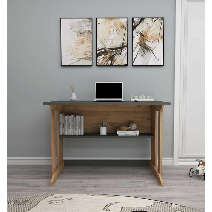 Skye Decor 'Pillar - Atlantic Pine, Anthracite' Schreibtisch, Atlantik-Kiefer / Anthrazit, 100 x 74,3 x 55,5 cm – Bild 4