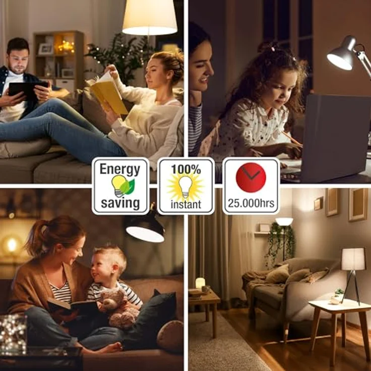 hellum E14 LED Glühbirne, G45 LED Lampe 4,5W als Ersatz Leuchtmittel für 40-Watt Glühbirne, LED E14 warmweiß mit 2700 Kelvin, 470 Lumen LED Filament Matt, 10 Stück 220384 – Bild 5