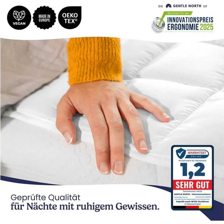 Matratzenschoner Matratzenschutz - Matratzenauflage viele Größen zum Matratzenschutz Gentle North, gängigste Größen – Bild 3