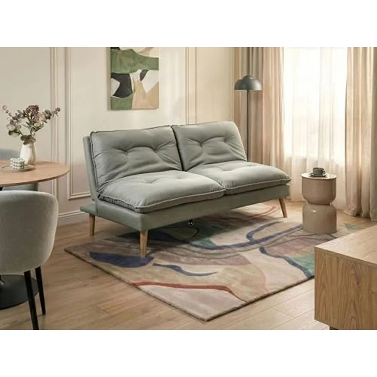 Schlafsofa 3-Sitzer YILA Stoff Grün – Bild 2