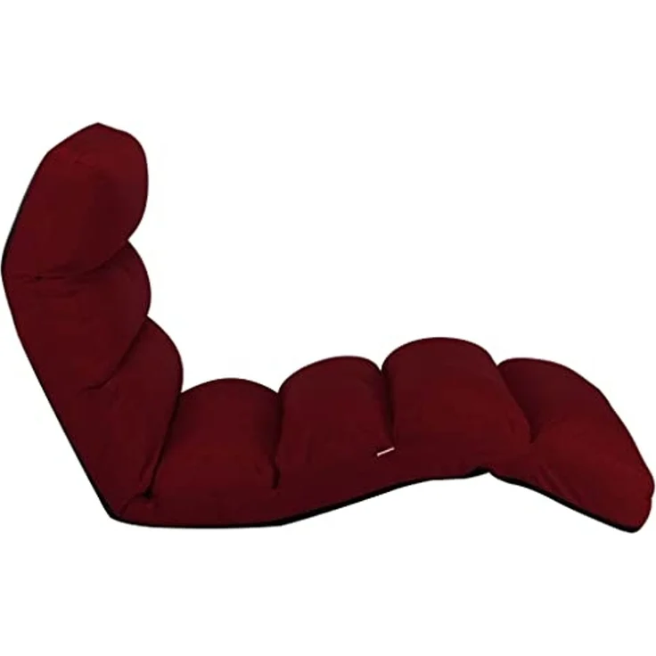 vidaXL Bodenstuhl Faltbar Weinrot Kunstleder 325249 – Bild 3