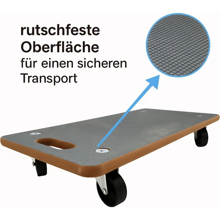Transportroller 29x58 cm Möbelroller | Tragkraft 250 kg Rollbrett | Robuste Transporthilfe mit leichtlaufenden Schwerlastrollen für Möbel, Werkstatt, Umzug & Lager – Bild 2