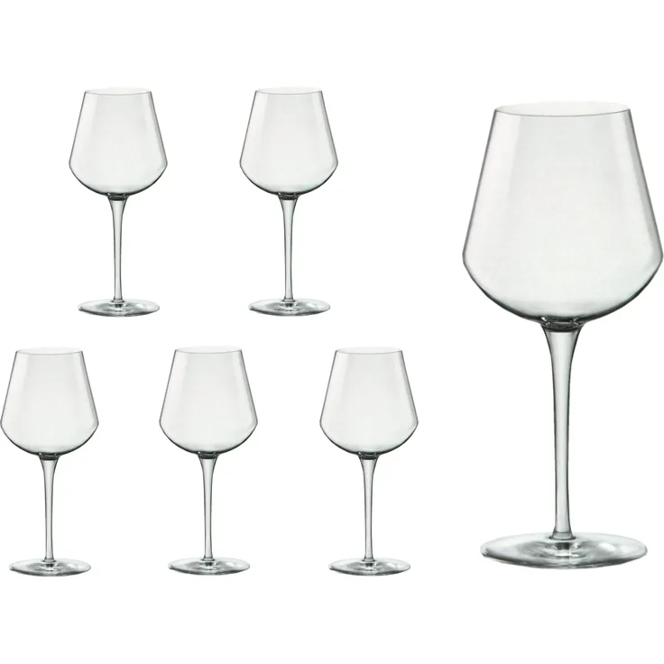 6er Set Weingläser Small inAlto 38 cl aus erstklassigem Kristallglas, bessere Bruchfestigkeit, filigranes Design