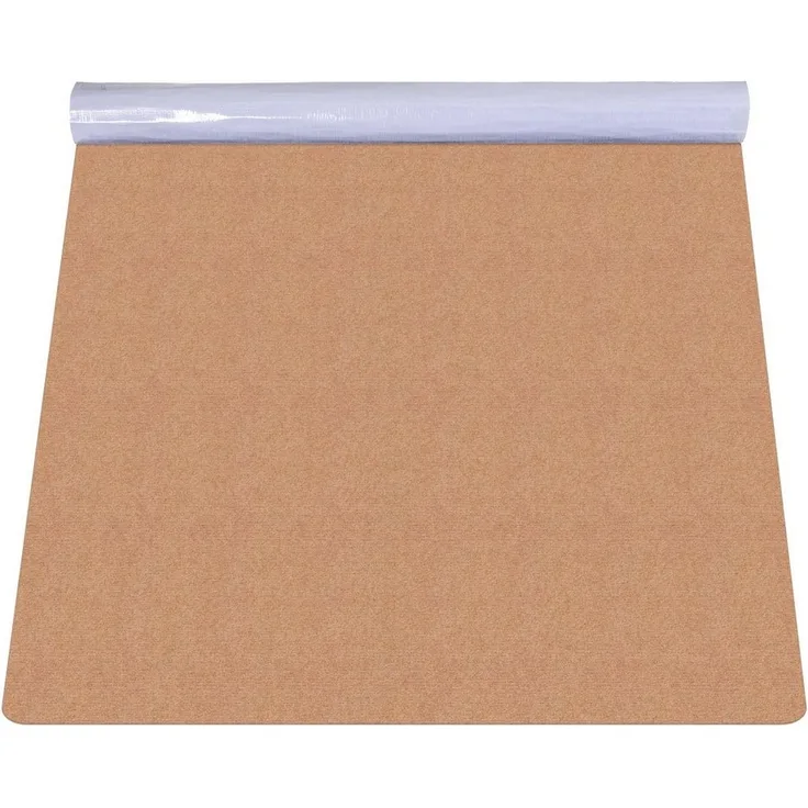 ANRO Bodenschutzmatte NEMESIS Bürostuhl Matte Teppich für Hartboden, Bodenschutz - gerollt, 1-St, Einzelpackung, geräuschdämpfend rutschfest Kurzflor 120x90cm Uni Karamell