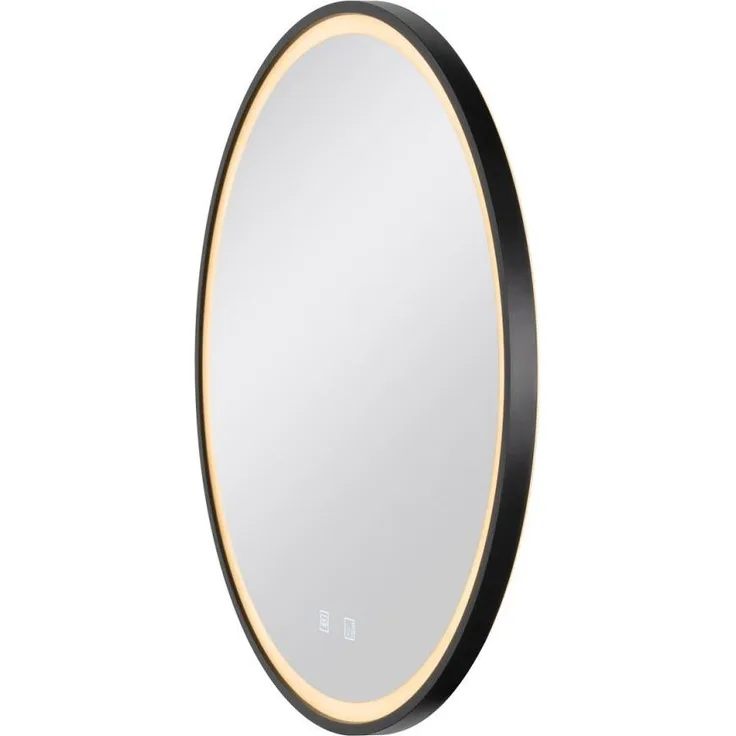 SLV 1007201 TRUKKO 60 Spiegel chrom schwarzer Rand CCT