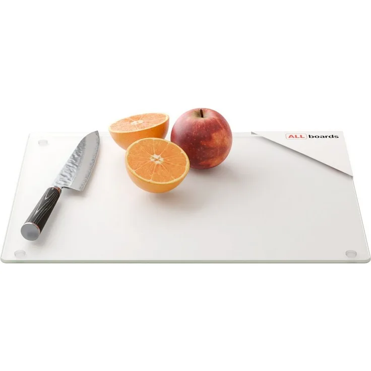 ALLboards Schneidebrett Glas Herdabdeckplatte Schneidebrett 30x40 cm Arbeitsplatte Herdschutz, Glas