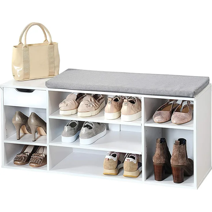 Kesper Schuhschrank mit Sitzkissen 15813 13, Maße: B 101 x H 48 x T 29 cm