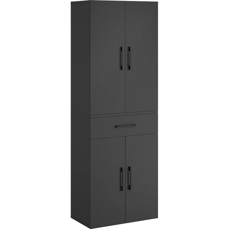 Bellamio 'Apol' Mehrzweckschrank, schwarz, 176x33x60 cm, Aktenschrank mit Schublade und 5 Ablagefächern – Bild 10