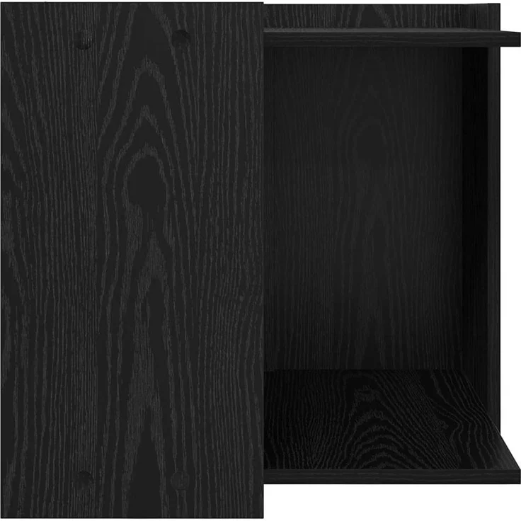 vidaXL Katzenstreu Box Umzäunung Schwarz Eichen-Optik 53 x 53 x 51 cm 884069 – Bild 5