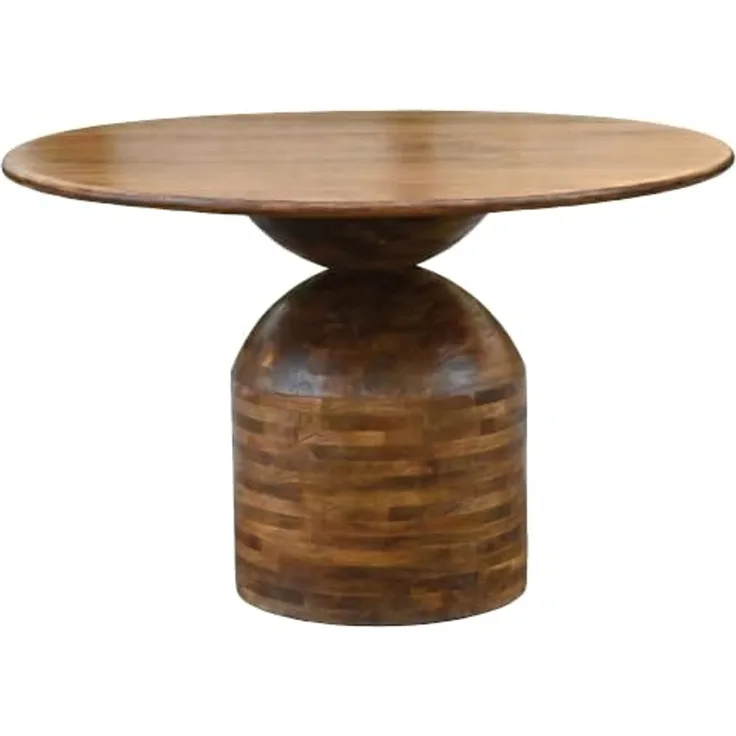 FINEBUY Esstisch FB117624 Esszimmertisch Küchentisch 4 Personen Holztisch Esszimmer (Hochwertiges Speisezimmermöbel für Familien), Rundes Design für ein gemütliches Zuhause