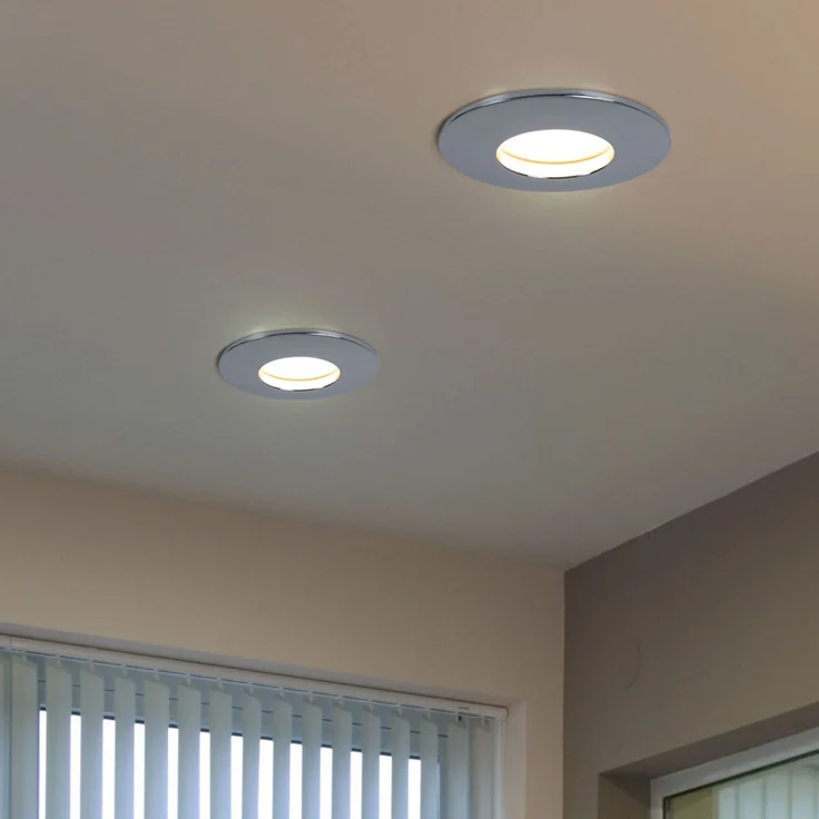 LED Einbauleuchte, rund, chrom, 8,3 cm – Bild 5