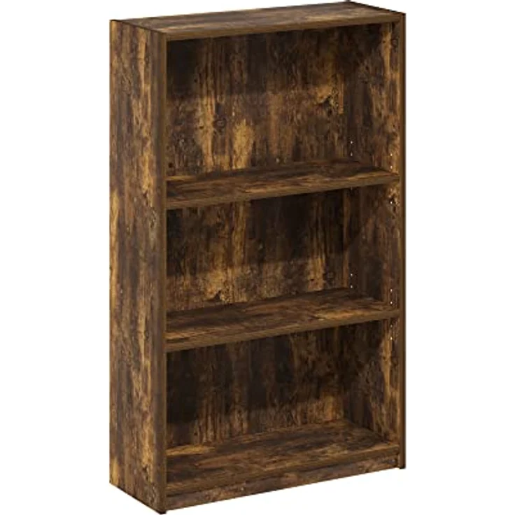 Furinno JAYA Simple Home Bücherregal mit 3 Ebenen und verstellbarem Regal, Bernsteinkiefer – Bild 7