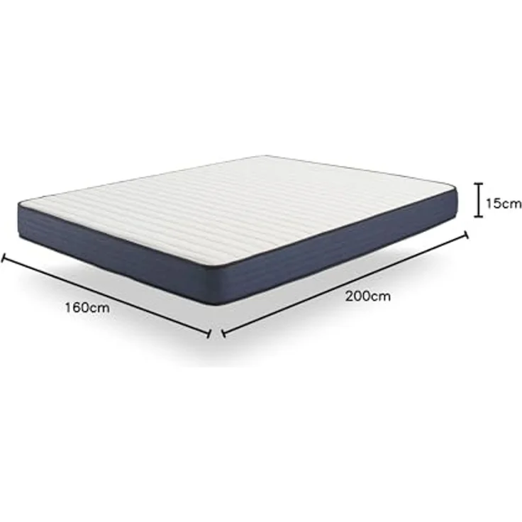 naturalex | Perfectsleep | Matratze 160x200 cm | Memory und Blue Latex-Technologie Extra Komfort HR | Perfekter Halt mit Atmungsaktivem Schaumstoff | Ergonomisch Entspannend und Hypoallergen – Bild 2