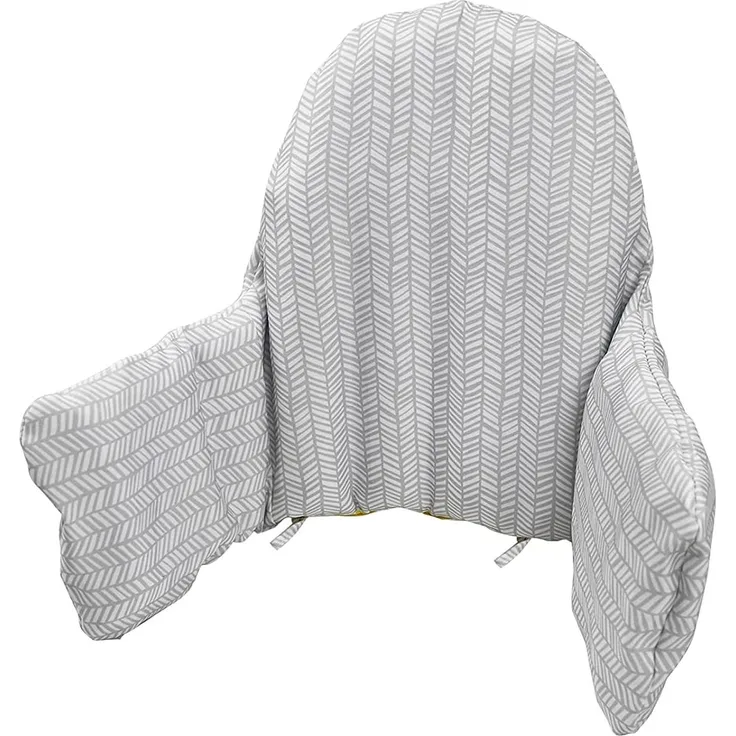 Kissen für Hochstühle, neues Hochstuhlkissen, integriertes aufblasbares Kissen, weich und bequem, bequemes Sitzen für Babys (graue Streifen)