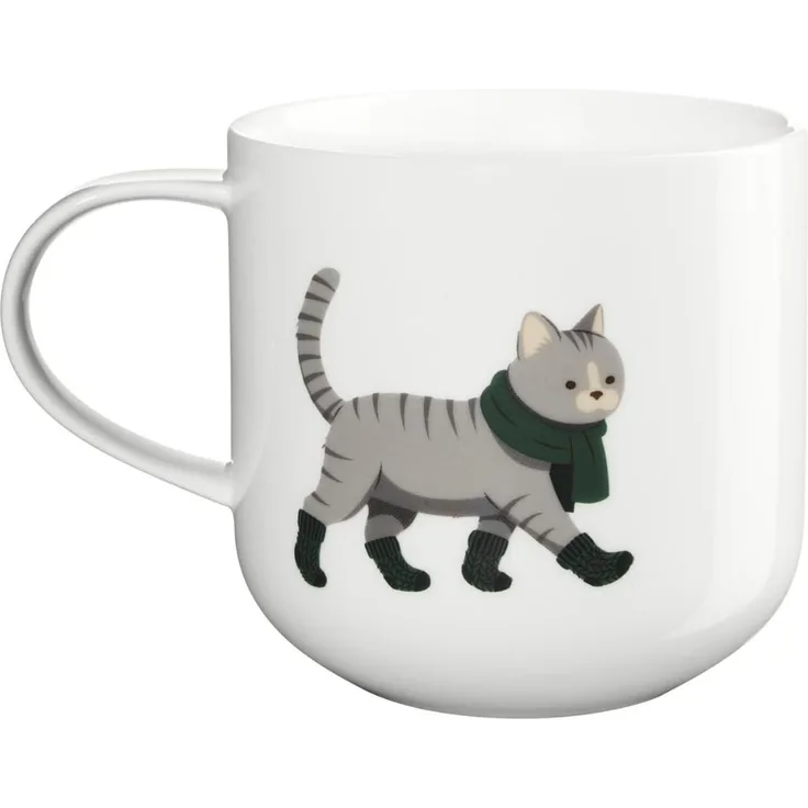 ASA Selection Henkelbecher, Cat Xmas, L. 92mm, B. 92mm, H. 95mm